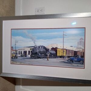 Art Limited Edition "Servicing San Joe" Larry Fisher Train Lithograph Signed
